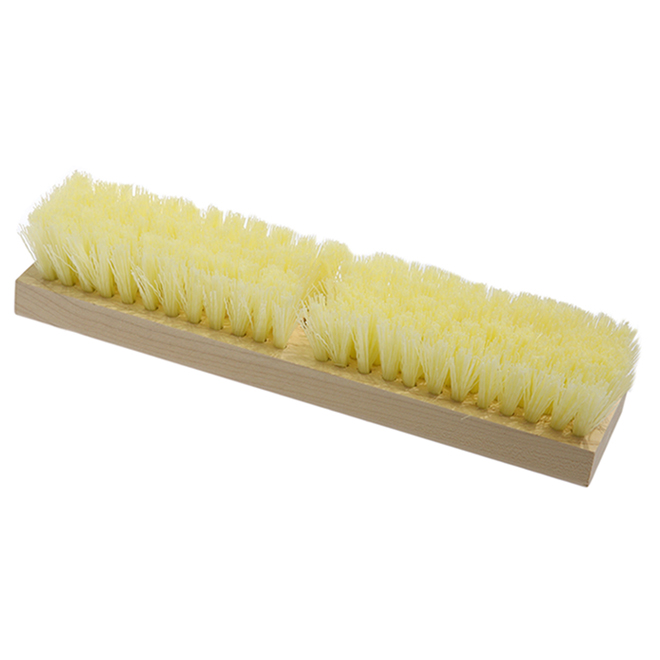 Bennett Deck Scrub Brush - Palmyra Bristles - Female Threaded - 11-in W x 3-in H