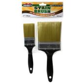 Bennett Jumbo Straight Stain Brush - Polyester Bristles - Plastic Handle - 4-in W - 2 Per Pack