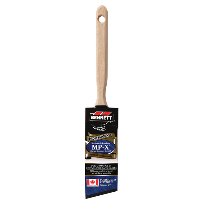 Pinceau Bennett Professional MP-X, poils en nylon et polyester, manche en bois, 3 po l.