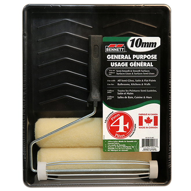 Paint Set 2 Rollers 5Wire Cage Frame Plastic Tray RONA