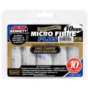 Manchons miniatures de rechange en microfibre pour rouleaux professionnels Bennett, sans peluche, 4 po l., 10/paquet