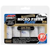 Bennett Professional Microfibre Mini Paint Roller Cover Refills - 4-in W - Lint Free - 10 Per Pack