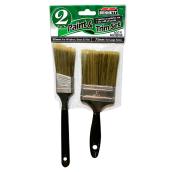Bennett Stain and Paint Brush - Polyester - Plastic Handle - 2 Per Pack