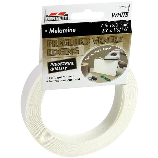 Bennett 13/16-in x 25-ft White Melamine Self-Stick Edging