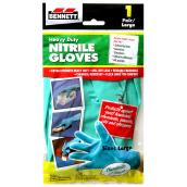 Gants de nettoyage Bennett en nitrile bleus grand