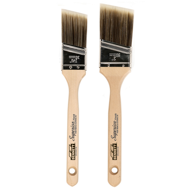 Bennett Superior Finish Paint Brush Set Wood Handle 2-in Pack of 2