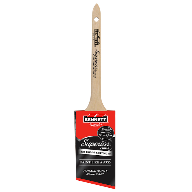 Pinceau pour peinture Superior Finish Bennett poignée mince polyester 2,5 po