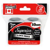 Bennett Superior Finish Rollers Lint-Free 3-in x 10-mm Pack of 2