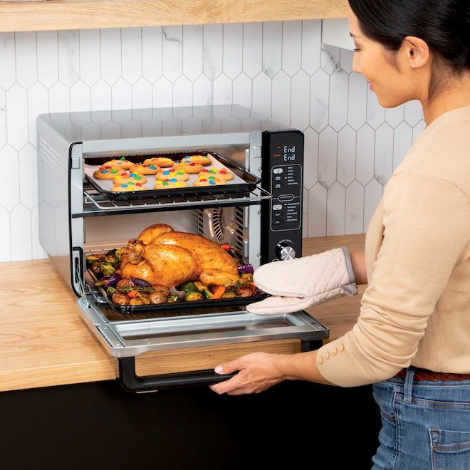 Ninja Double Door Countertop Electric Convection Oven & Air Fryer with Flexdoor - Stainless Steel