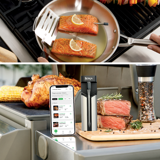 Ninja ProChef Wireless Thermometer in Stainless Steel