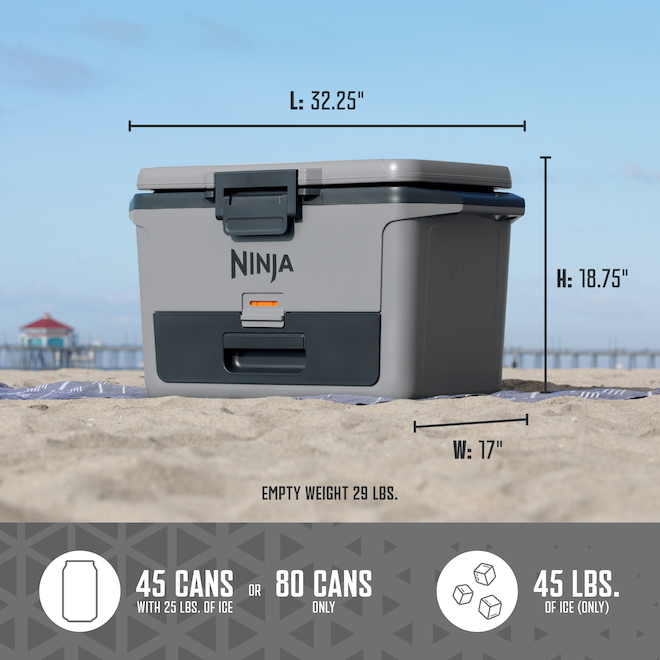 Ninja FrostVault Hard Cooler with Dry Zone 50-qt - Slate Grey