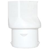 Big O Downspout Adapter - High-density Polyethylene - White - 4-in dia
