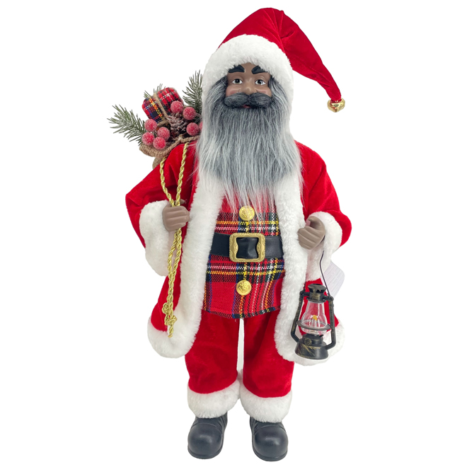 Celebrations by L&CO 18-in Standing Santa with Lantern and Gifts