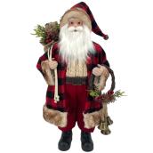 Celebrations by L&CO 18-in Santa Claus with Wreath and Bag of Gifts