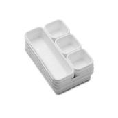 Madesmart Drawer Interlocking Bins in White Plastic - 8-Pack