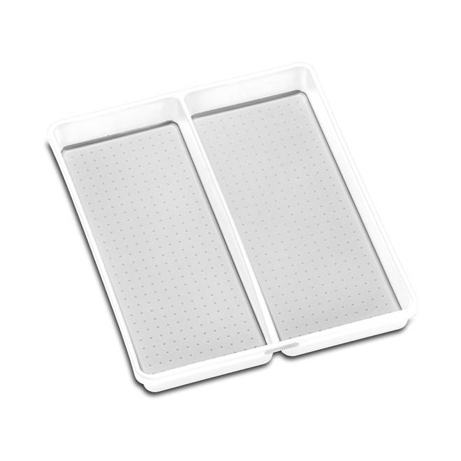 Madesmart 2-Compartment Tray in White Plastic