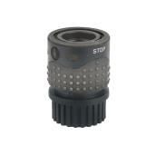Connector for Outdoor Faucet and Garden Hose - Green/Black