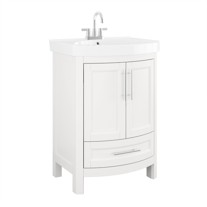 Landon & Co. Alera 24-in Vanity Modern Style with 2 Doors and 1 Drawer - White
