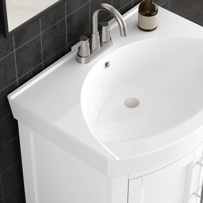 Landon & Co. Alera 24-in Vanity Modern Style with 2 Doors and 1 Drawer - White