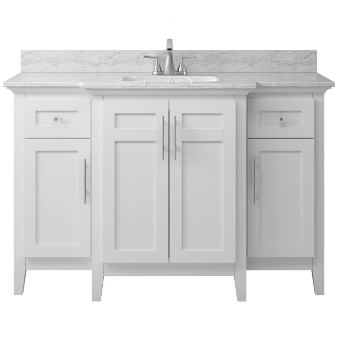 Landon & Co. Aspen 53-in Vanity Modern Style with 4 Doors and 2 Drawer - White