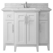 Landon & Co. Aspen 42-in Vanity Modern Style with 4 Doors and 2 Drawer - White