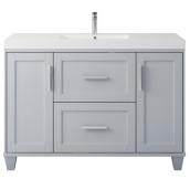 Landon & Co. Abelle 48-in Vanity Modern Style with 2 Doors and 2 Drawer - Grey