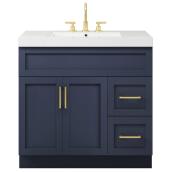 Landon & Co. Smythe 28-in Vanity Modern Style with 2 Doors and 2 Drawers - Navy Blue