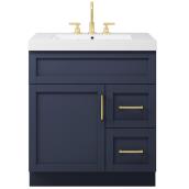 Landon & Co. Smythe 30-in Vanity Modern Style with 1 Door and 2 Drawers - Navy Blue