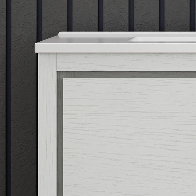 Meuble-lavabo Paterson Landon & Co. de style contemporain de 30 po à 1 tiroir, blanc