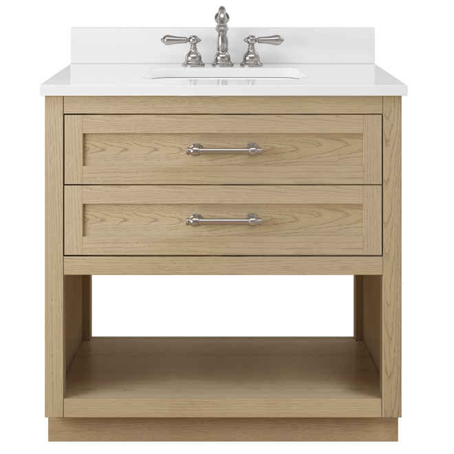 Landon & Co. Bennett 20-in Vanity Traditional Style with 2 Drawers - Light Oak