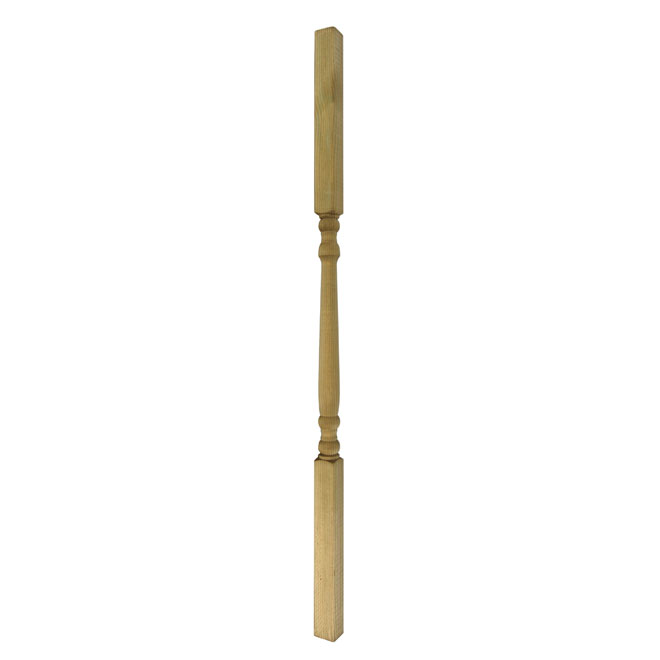 Uberhaus Select Colonial Spindle - 1 7/16-in x 36-in - Treated Wood ...