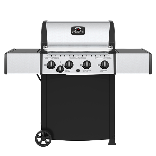 Sterling Propane Gas Barbecue - 644-sq in - 50,000 BTU - Black/Silver