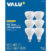 VALU+ LED Light Bulb BR30 65 W Indoor Floodlight - Soft White - Pack of 6