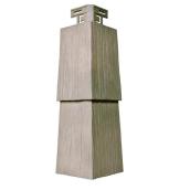 Novik NovikShake 4.46-in x 15.17-in Weathered Cedar Blend Vinyl Siding Corner Panel
