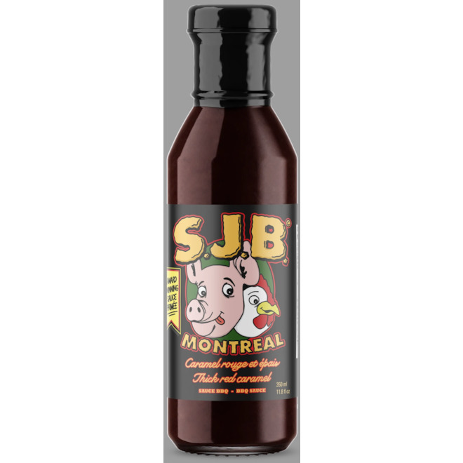 Image of Sjb Bbq | S.j.b. Montreal Barbecue Sauce - Thick Red Caramel - 350 Ml | Rona