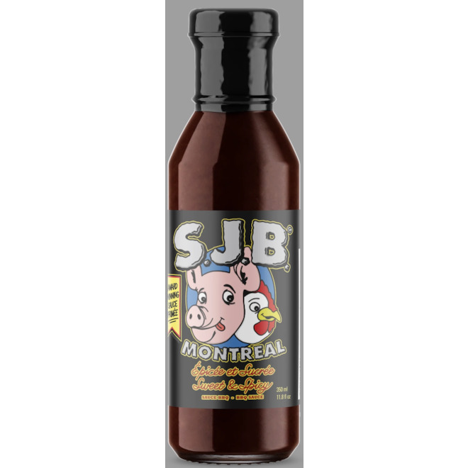 Image of Sjb Bbq | S.j.b. Montreal Barbecue Sauce - Sweet And Spicey - 350 Ml | Rona