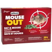 Rodenticide en granules Mouse Out par wilson pour rats et souris prêt à l'emploi, 360 g