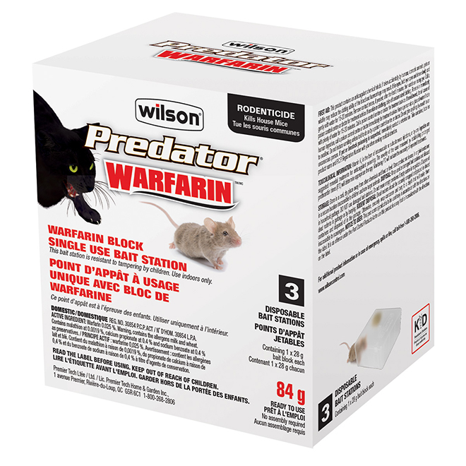 Wilson Mouse Bait Station - Warfarin - 28 G - 3/Pck 7715540