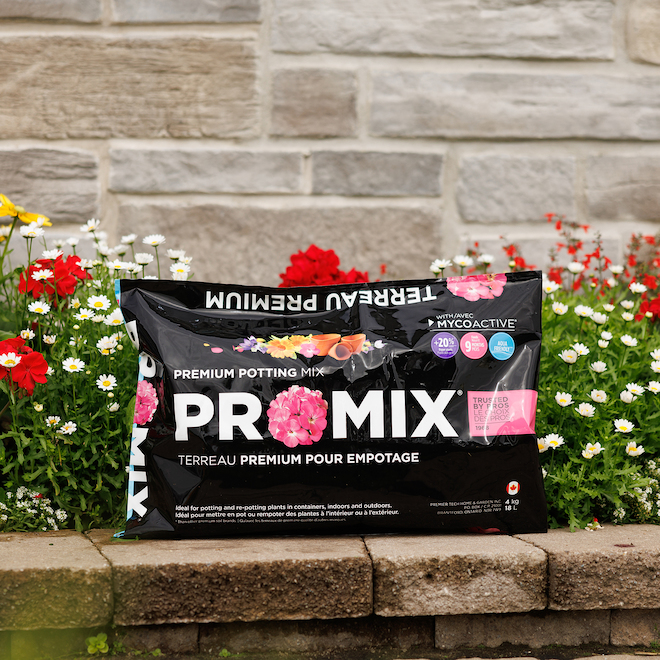 PRO-MIX Premium Outdoor Soil Potting Mix Bag with MycoActive - 18L