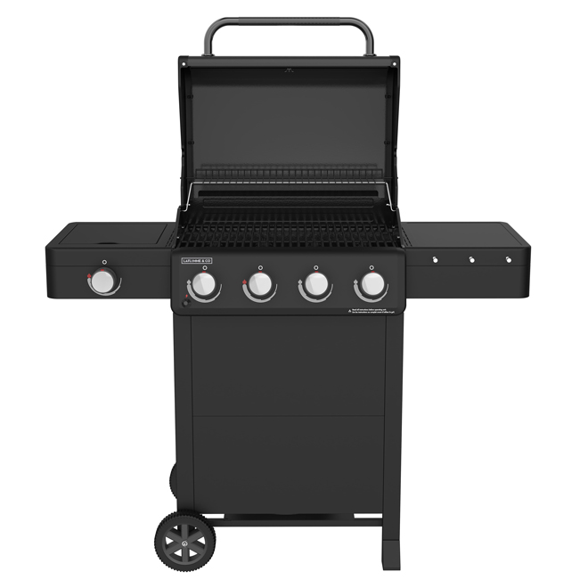 Barbecue au gaz propane LAFLAMME & CO à 4 brûleurs avec brûleur latéral, 41 000 BTU