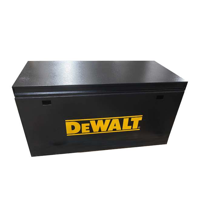 DEWALT Job Site Box in Stainless Steel 48 x 27.6 x 23.6-in - Black
