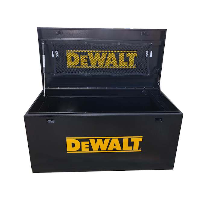 DEWALT Job Site Box in Stainless Steel 48 x 27.6 x 23.6-in - Black