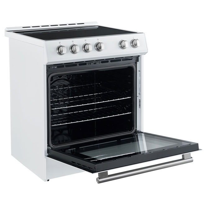 Forno Leonardo Espresso 30-in Smooth Surface Convection Oven Freestanding Electric Range - White