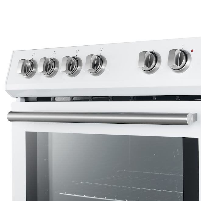 Forno Leonardo Espresso 30-in Smooth Surface Convection Oven Freestanding Electric Range - White