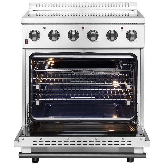 Cuisinière électrique à surface vitrocéramique 30 po Leonardo Espresso de Forno four convection, acier inoxydable