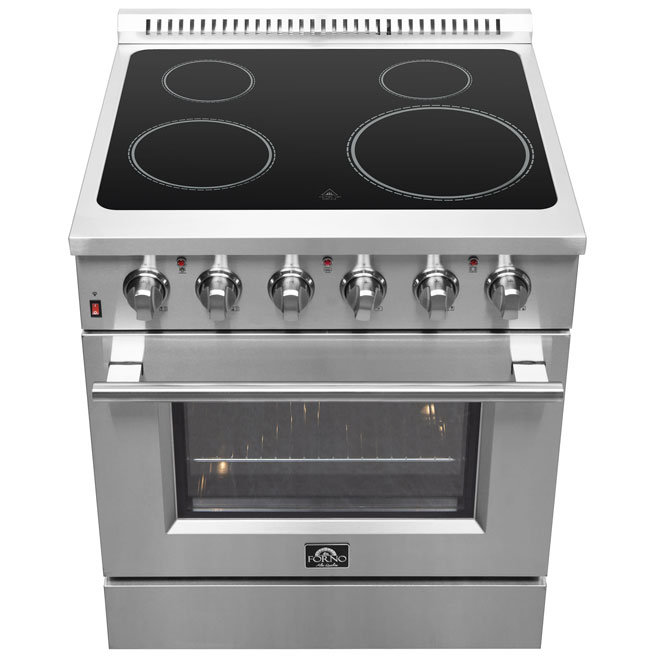 Cuisinière électrique à surface vitrocéramique 30 po Leonardo Espresso de Forno four convection, acier inoxydable