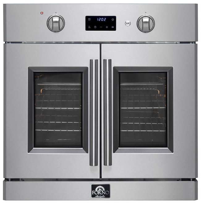 Forno Asti 30-in 3.68-ft³ Electric French Door Single Wall Oven - Stainless Steel