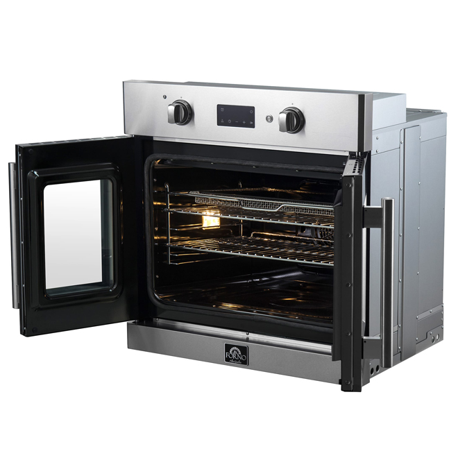 Forno Asti 30-in 3.68-ft³ Electric French Door Single Wall Oven - Stainless Steel