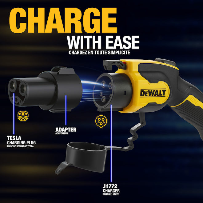 DEWALT SAE J1772 to Tesla Charging Adapter - 240V