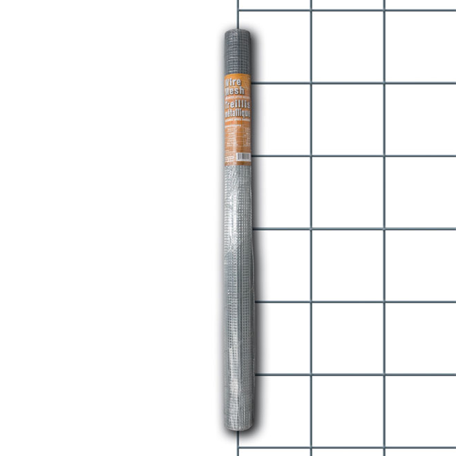 Treillis métallique Ben-Mor, calibre 24, grillage en rouleau, gris, 36 po  H. x 50 pi L. 94105